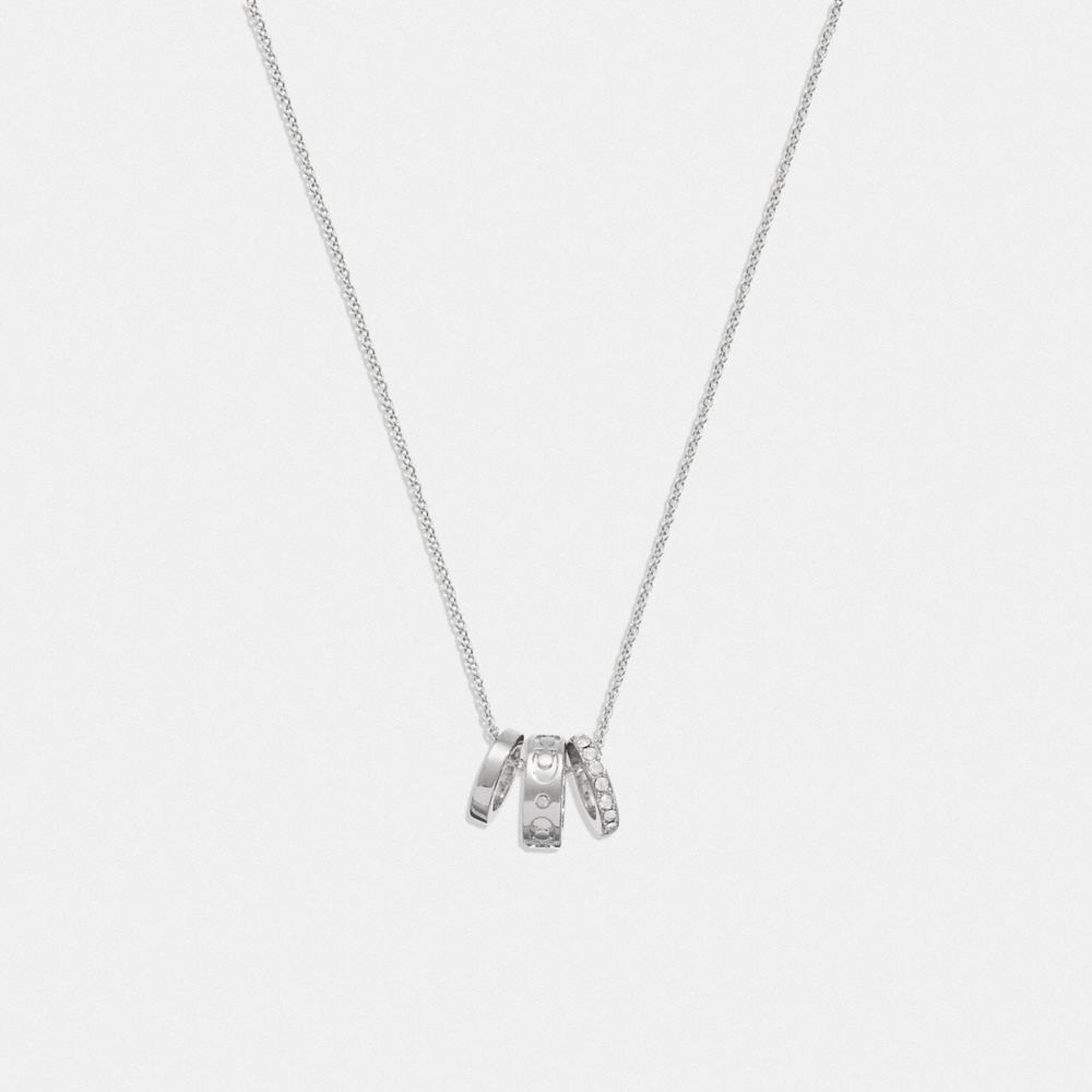 Coach Outlet Bumble Bee Pretzel Charm Necklace - Silver