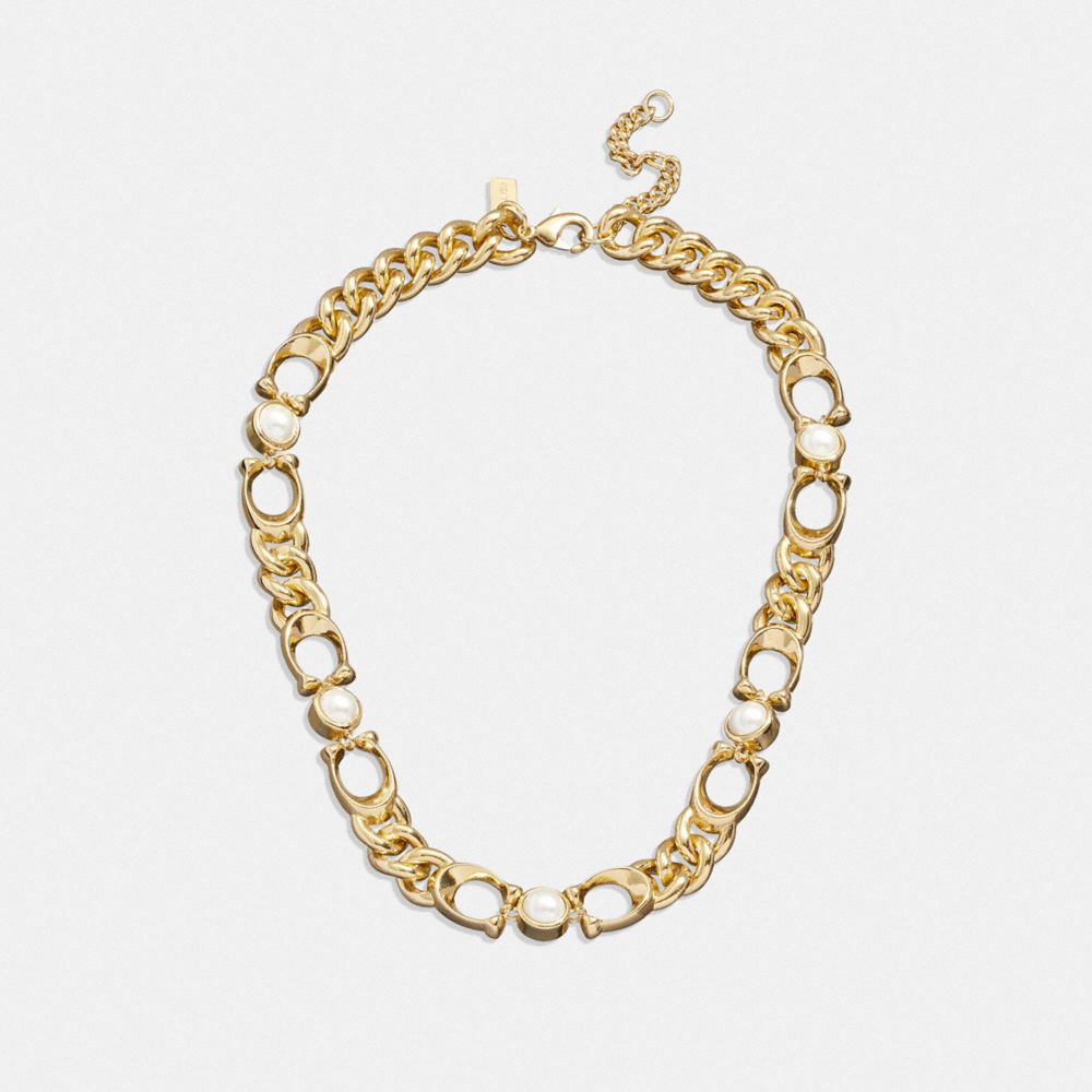 COACH® Signature Curb Chain Necklace