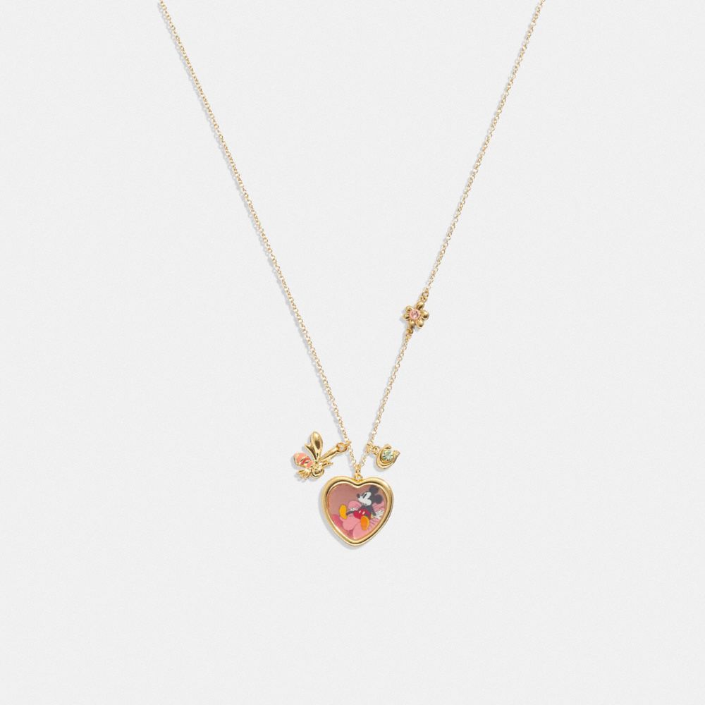 Disney X Coach Mickey Mouse Flower Bee Pendant Necklace | COACH®