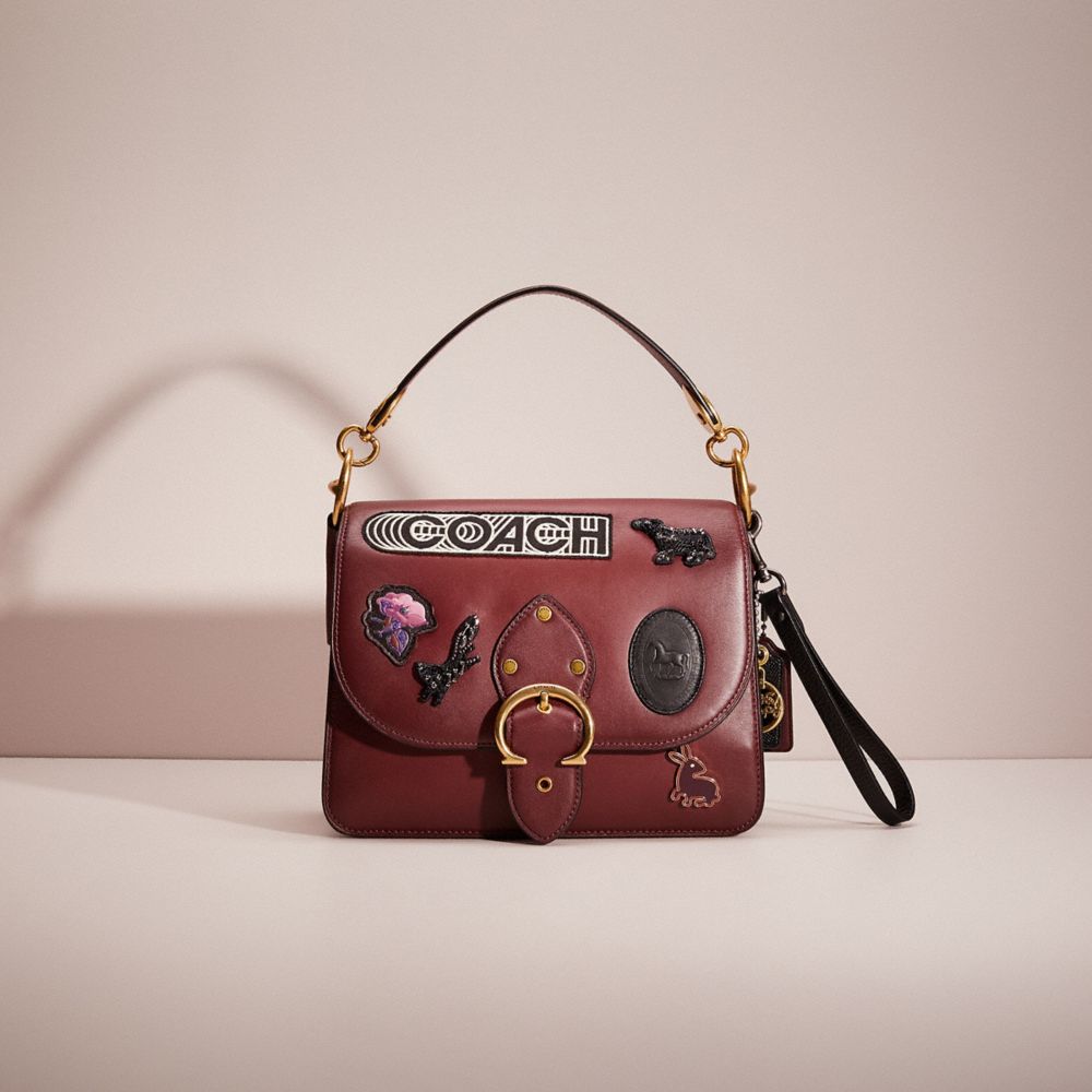 coach beat shoulder bag wine