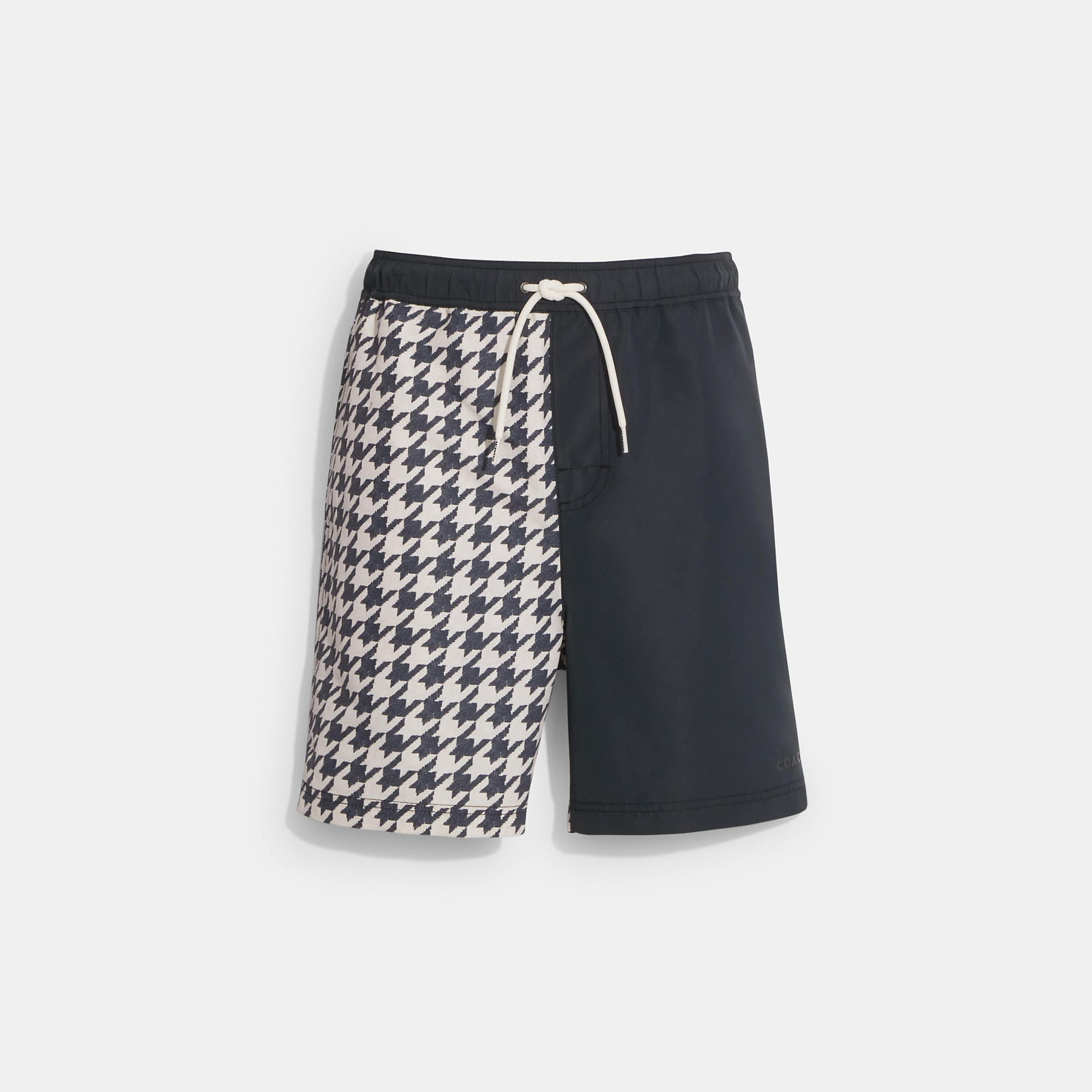 Coach Outlet Houndstooth Print Swim Trunks In Black