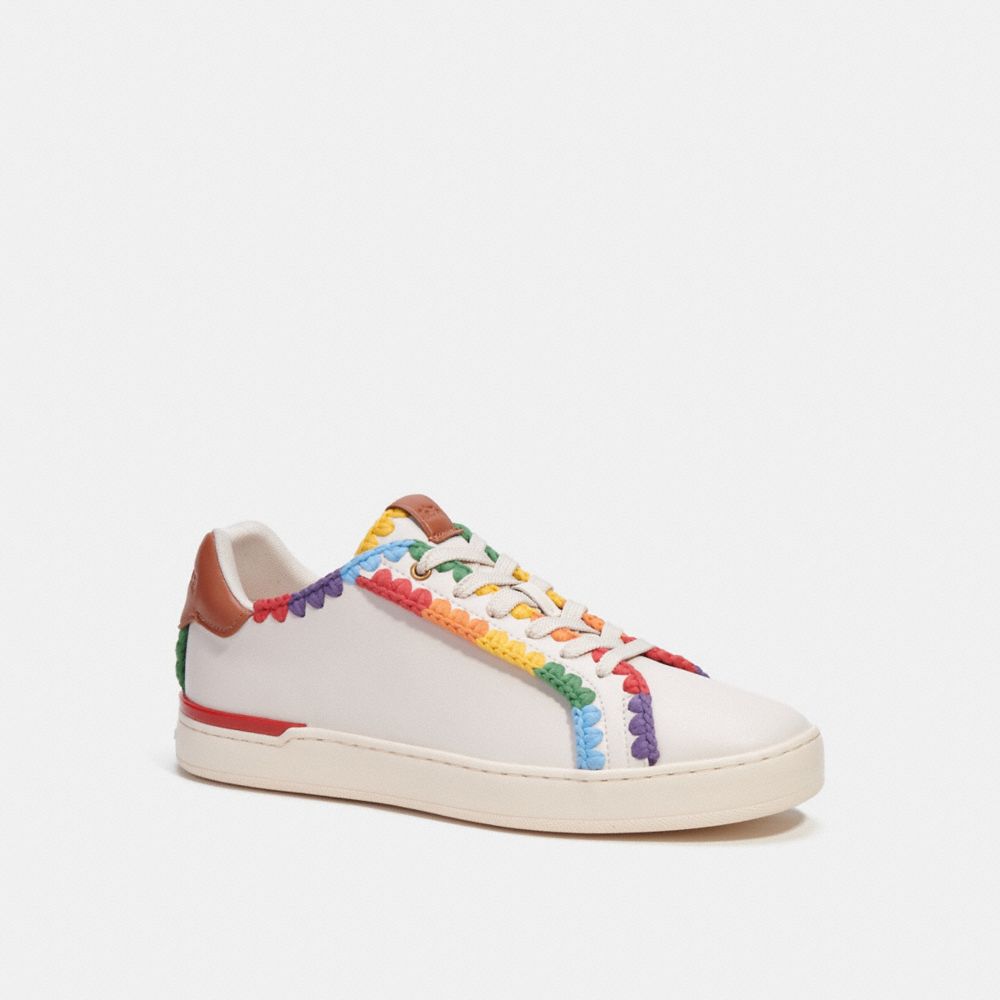 Lowline Low Top Sneaker With Rainbow Crochet