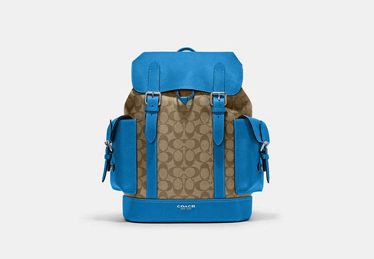 Hudson Backpack In Colorblock Signature Canvas