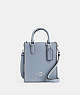 COACH®,NORTH SOUTH MINI TOTE,Leather,Anniversary,Silver/Grey Mist,Front View