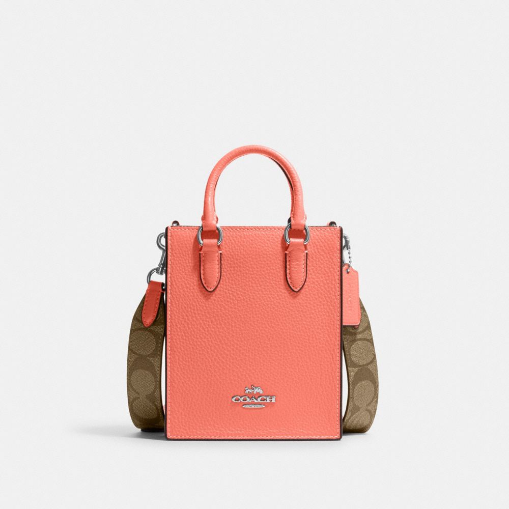 COACH Signature Canvas/Leather TERI Shoulder Bag~Light  Khaki/Pink/Hearts❤️⭐Stars