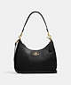 COACH®,TERI HOBO,Leather,Anniversary,Gold/Black,Front View