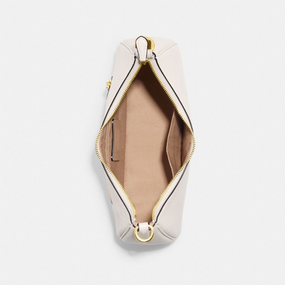 COACH®,TERI HOBO,Leather,Anniversary,Gold/Chalk,Inside View,Top View