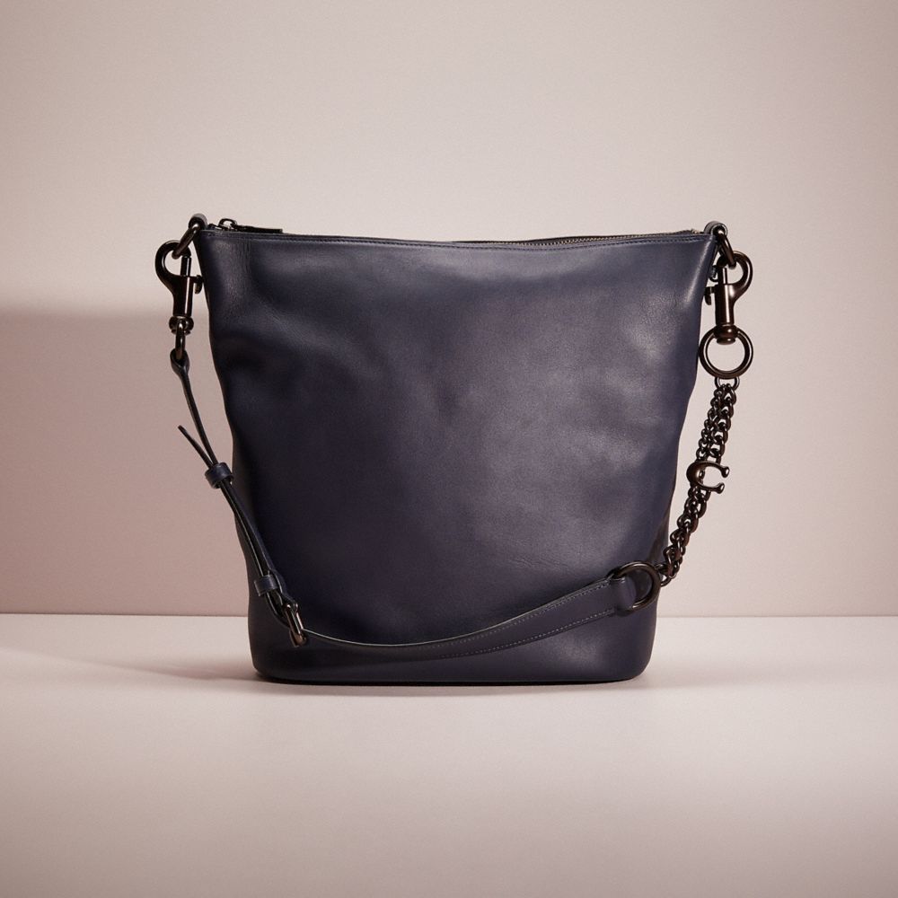 Coach Restored Signature Chain Duffle In Pewter/midnight Navy