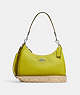 COACH®,TERI HOBO WITH SIGNATURE CANVAS,Leather,Silver/Light Khaki/Key Lime,Front View