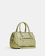 COACH®,ROWAN SATCHEL WITH PUFFY DIAMOND QUILTING,pvc,Medium,Silver/Pale Lime,Angle View