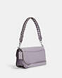 COACH®,MORGAN SHOULDER BAG,Pebbled Leather,Silver/Mist,Angle View