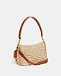 COACH®,SOFT TABBY SHOULDER BAG WITH CROCHET,Small,Brass/Ivory Multi,Angle View
