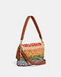 COACH®,SOFT TABBY SHOULDER BAG,Straw/Smooth Leather,Small,Brass/Multi,Angle View