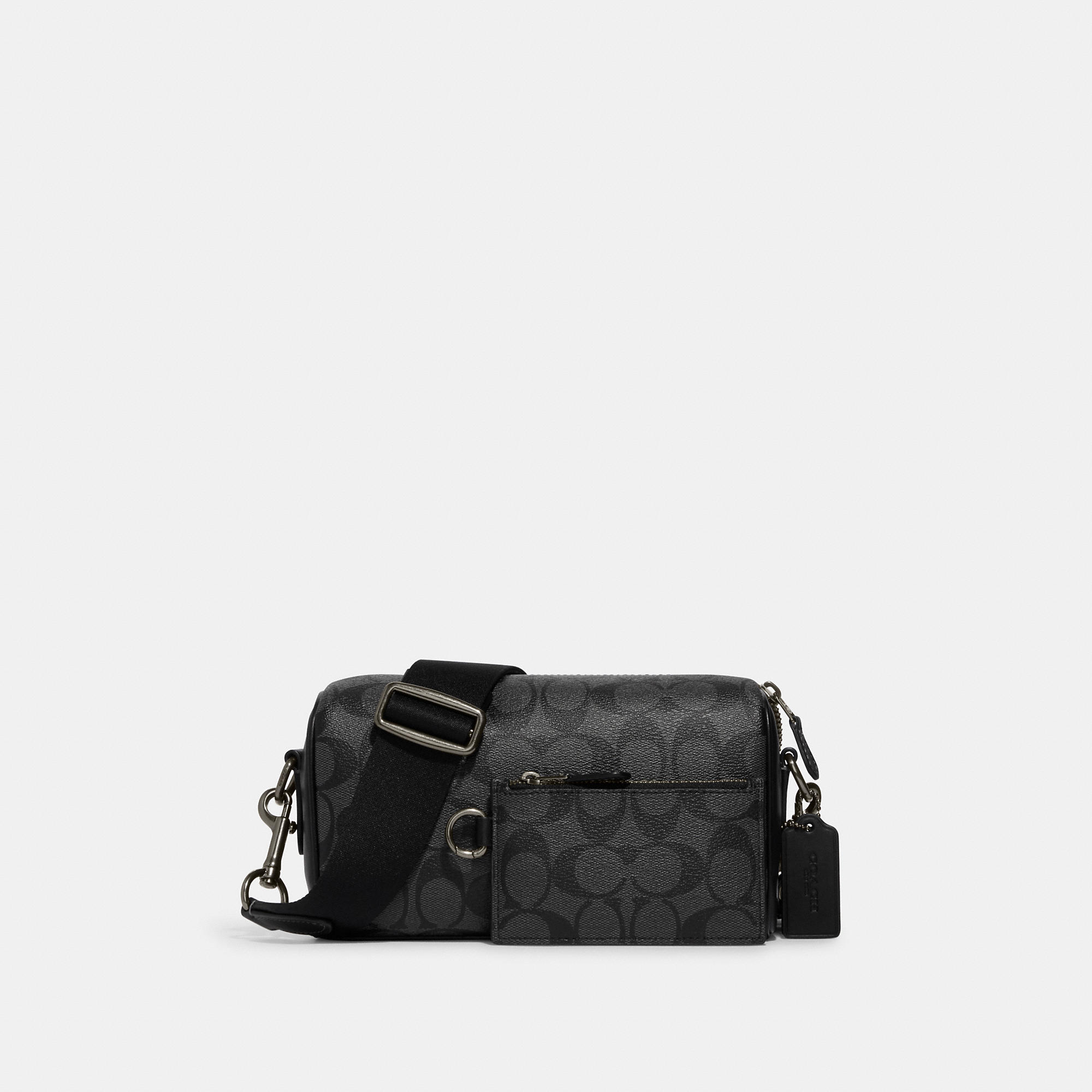 Coach Outlet Axel Crossbody In Signature Canvas In Gunmetal/charcoal
