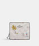 COACH®,SNAP WALLET IN SIGNATURE CANVAS WITH HULA PRINT,pvc,Silver/Chalk/Glacier White Multi,Front View