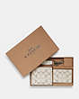 COACH®,BOXED 3-IN-1 WALLET GIFT SET IN SIGNATURE LEATHER,Leather,Black Antique Nickel/Chalk/Steam,Front View