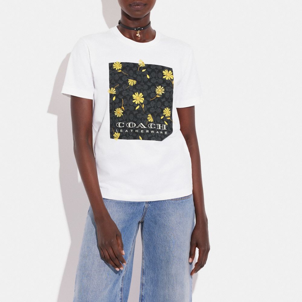 Signature Floral T Shirt In Organic Cotton | COACH®