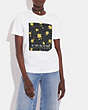 シグネチャー フローラル Tシャツ・オーガニック コットン, ﾎﾜｲﾄ/ﾌﾞﾗｯｸ ﾏﾙﾁ, Product
