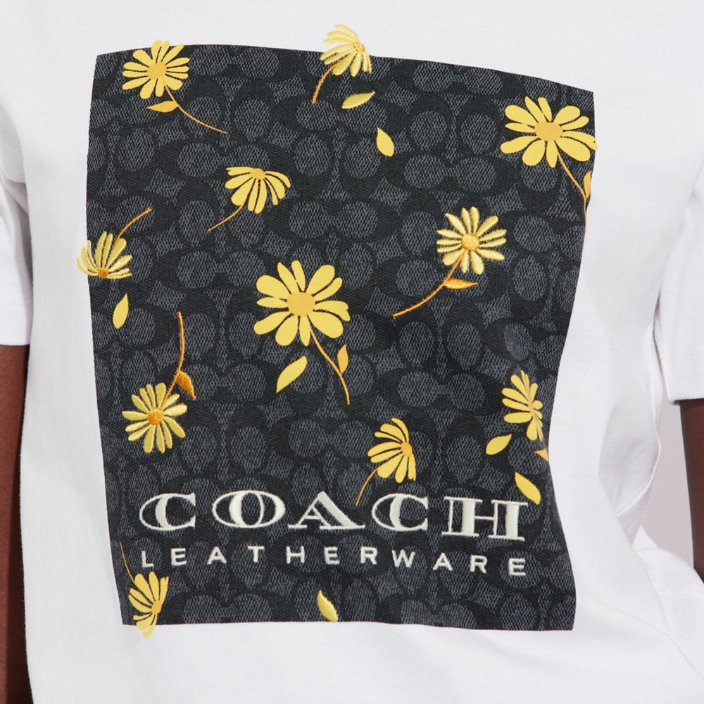 新品coach ストロベリー Tシャツ シグネチャー オーガニック コットン S-