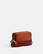 COACH®,CHARTER CROSSBODY WITH HYBRID POUCH WITH RAINBOW,Calf Leather,Mini,Burnished Amber/Rainbow,Angle View