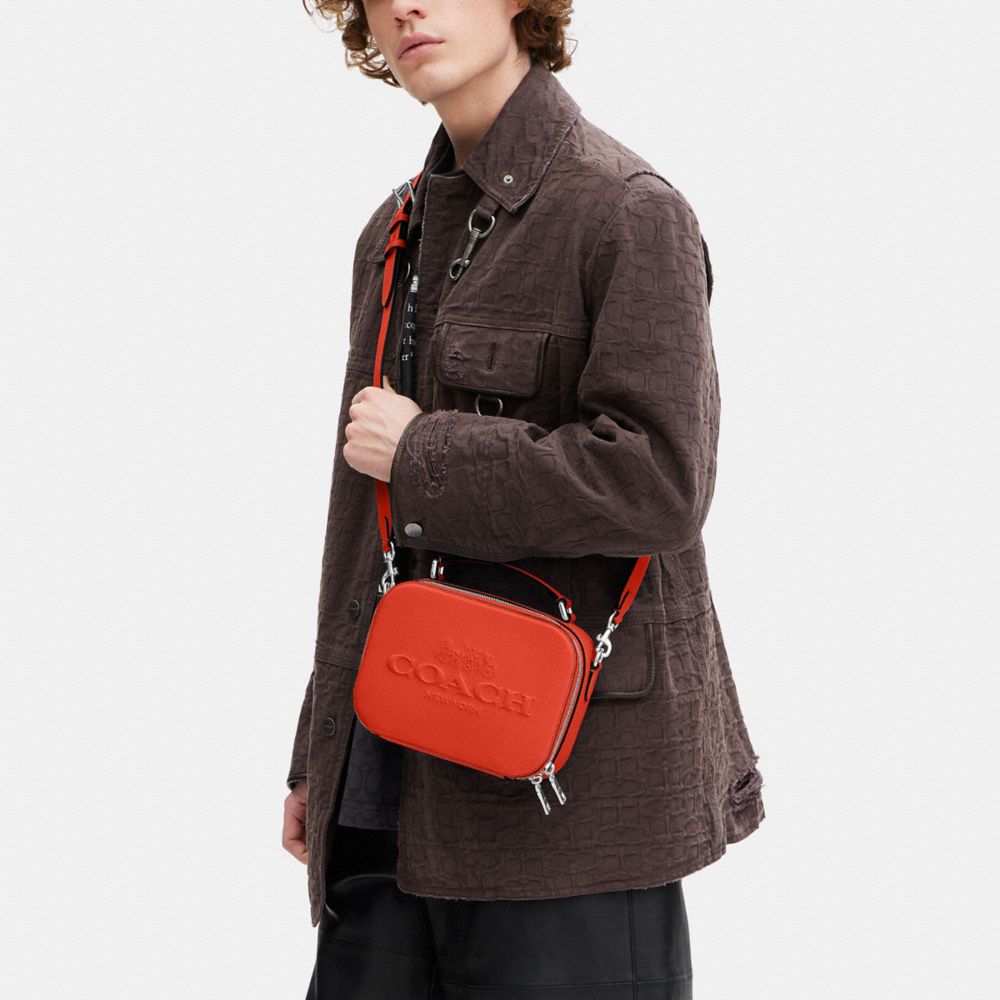 COACH Jes Crossbody Bag In Signature Canvas in Red