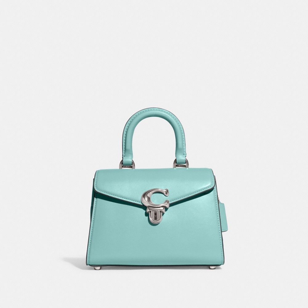 Coach Sammy Top Handle 21 In Silver/faded Blue