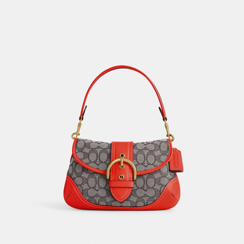 Coach Soho Signature Jacquard Shoulder Bag - Sun Orange