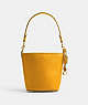 COACH®,DAKOTA BUCKET BAG 16 WITH BRAID,Glovetanned Leather,Small,Brass/Buttercup,Front View