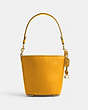 COACH®,DAKOTA BUCKET BAG 16 WITH BRAID,Glovetanned Leather,Small,Brass/Buttercup,Front View