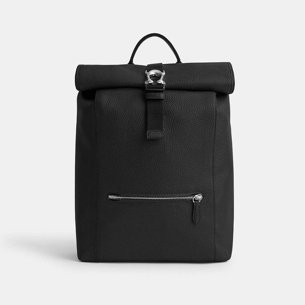 Coach Beck Roll Top Backpack In Black