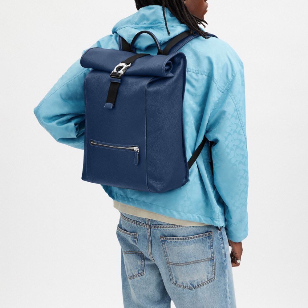 Coach Beck Roll Top Backpack In Deep Blue | ModeSens