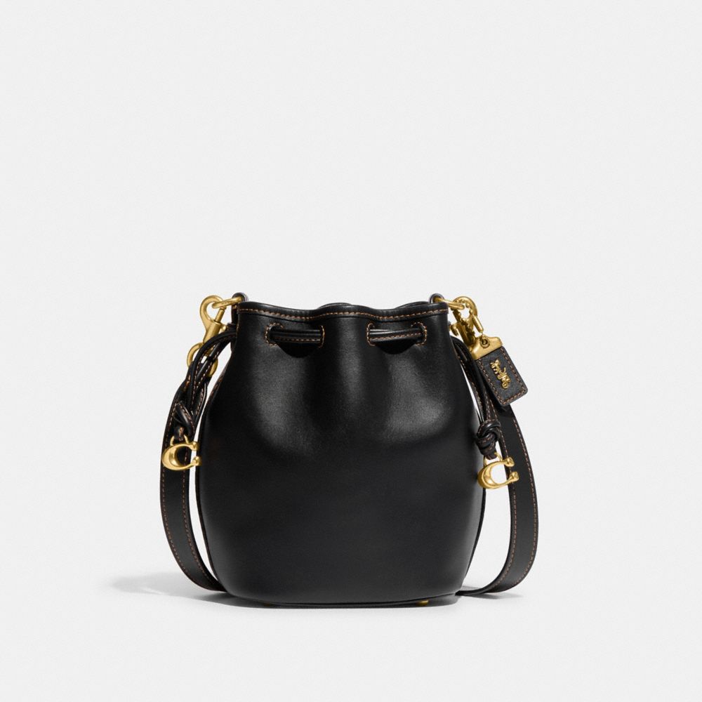 Coach Camila Bucket Bag In Brass/black