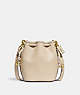 COACH®,CAMILA BUCKET BAG,Glovetanned Leather,Mini,Brass/Ivory,Front View