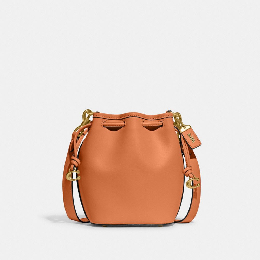 Coach Camila Bucket Bag In Gold/orange