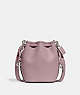 COACH®,CAMILA BUCKET BAG,Glovetanned Leather,Mini,Silver/Faded Purple,Front View