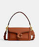 COACH®,TABBY SHOULDER BAG 26 WITH BRAID,Polished Pebble Leather,Medium,Brass/Burnished Amber,Front View
