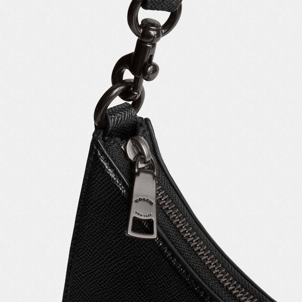 Coach Hobo Crossbody With Signature Canvas Interior In Black