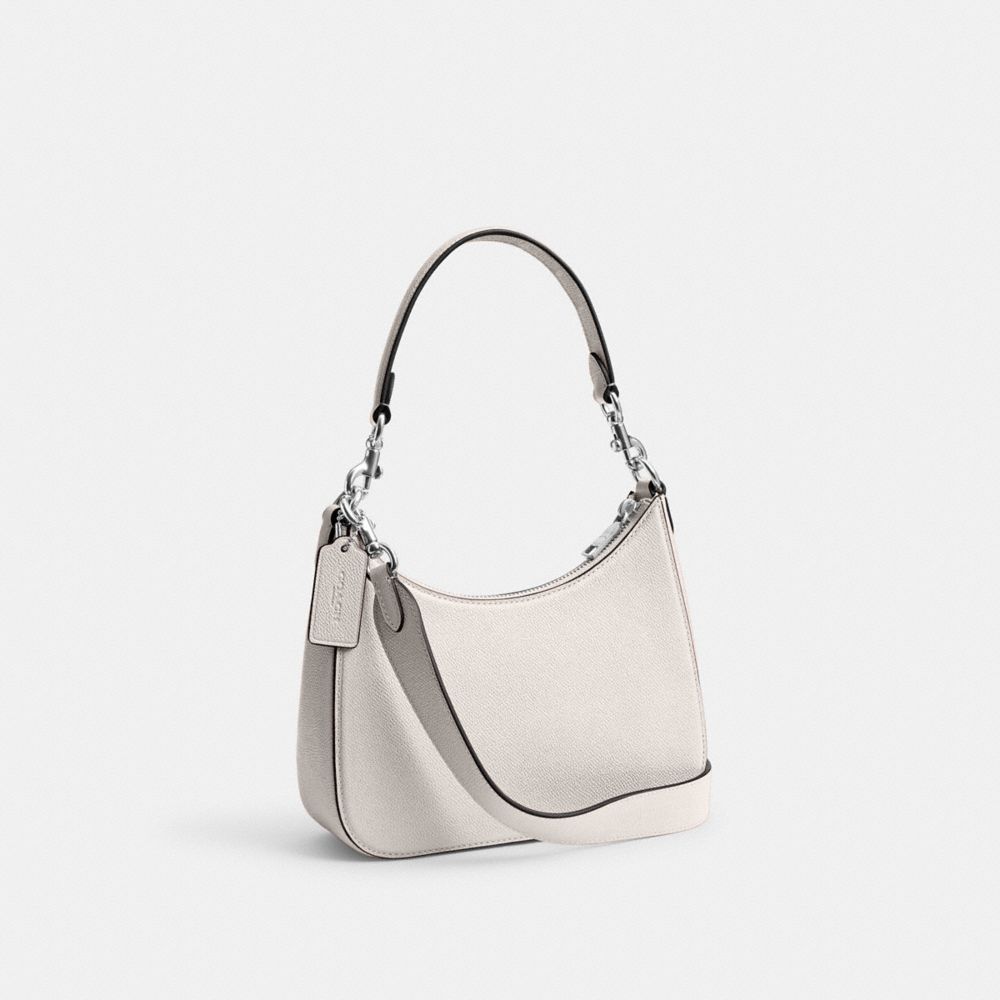 Coach Hobo Crossbody With Signature Canvas Interior In Chalk