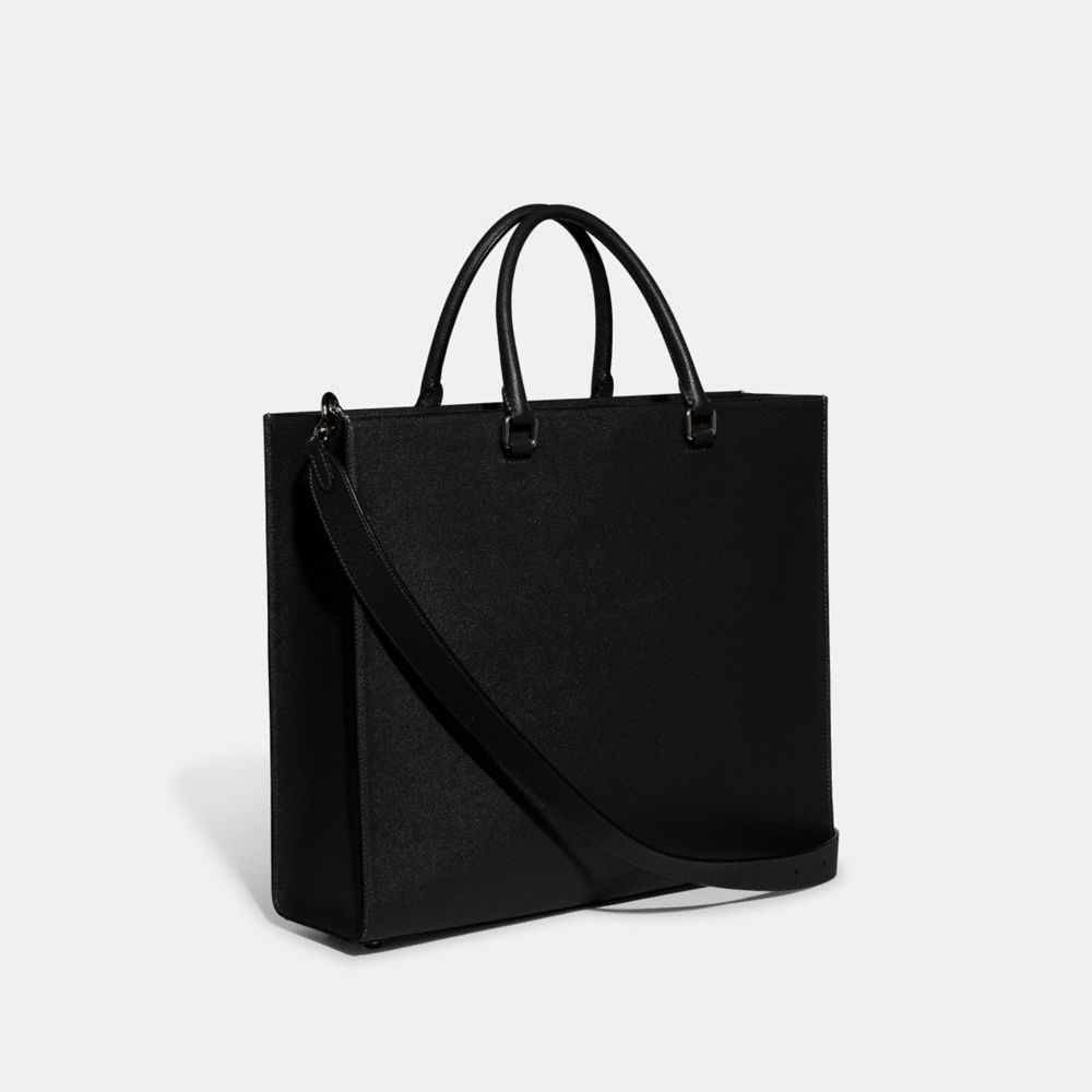 Shop Coach Tote 40 Mit Detail Aus Signature-canvas In Black