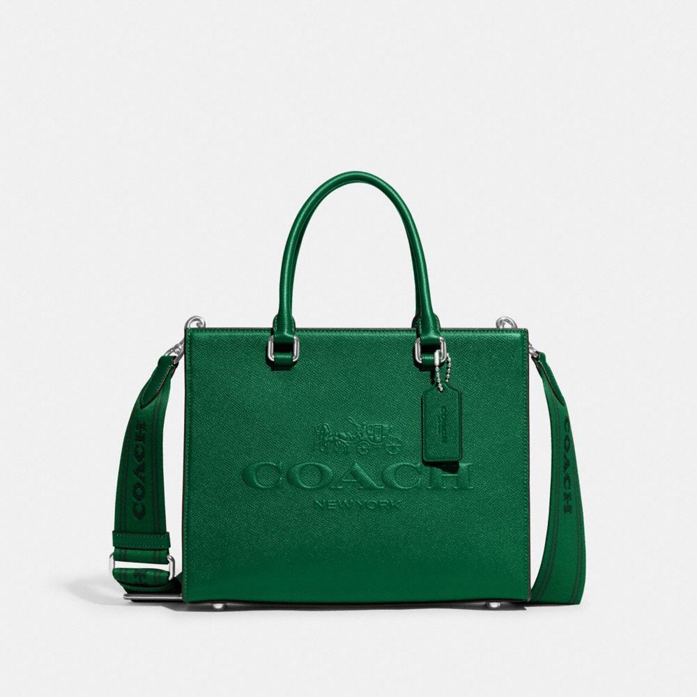 COACH®: Tote With Signature Canvas Detail