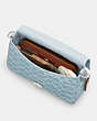 COACH®,SOFT TABBY SHOULDER BAG IN SIGNATURE DENIM,Denim,Small,Silver/Pale Blue,Inside View, Top View