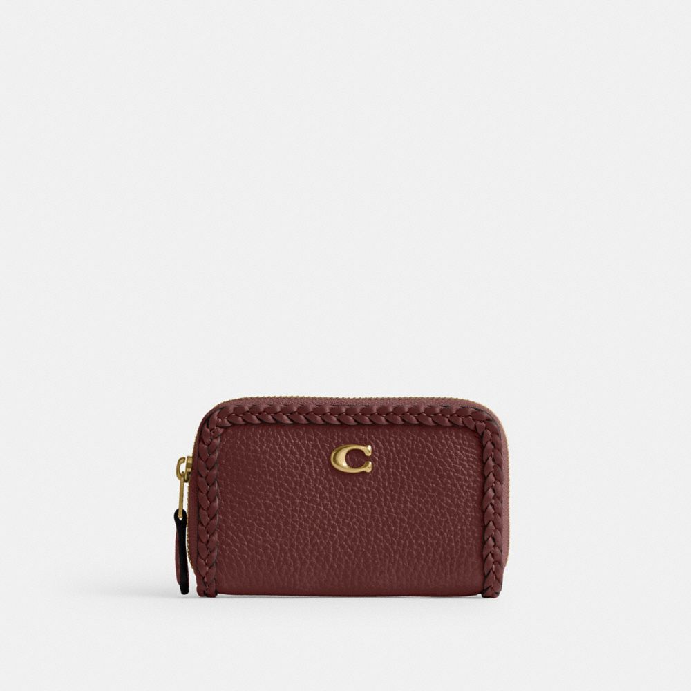 COACH®: Small Zip Around Card Case With Braid