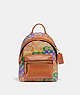 COACH®,CHARTER BACKPACK 18 IN RAINBOW SIGNATURE CANVAS,Signature Coated Canvas,Medium,Rainbow,Front View