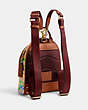 COACH®,CHARTER BACKPACK 18 IN RAINBOW SIGNATURE CANVAS,Signature Coated Canvas,Medium,Rainbow,Angle View