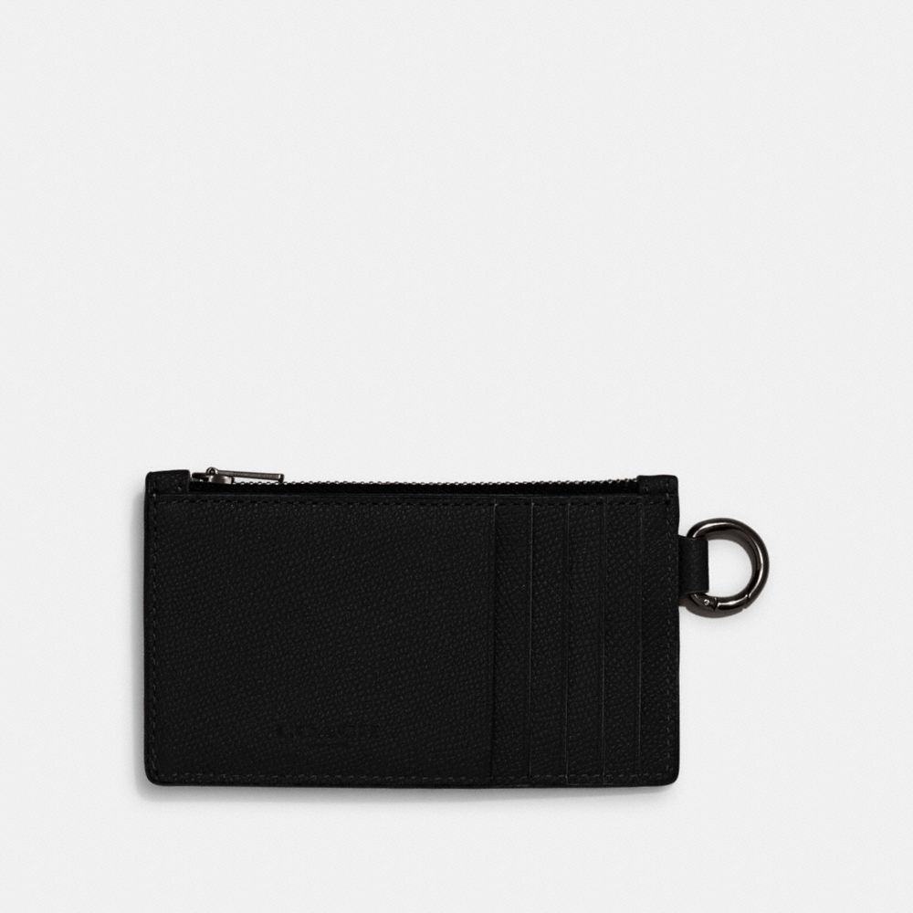 Coach Zip Card Case In Black