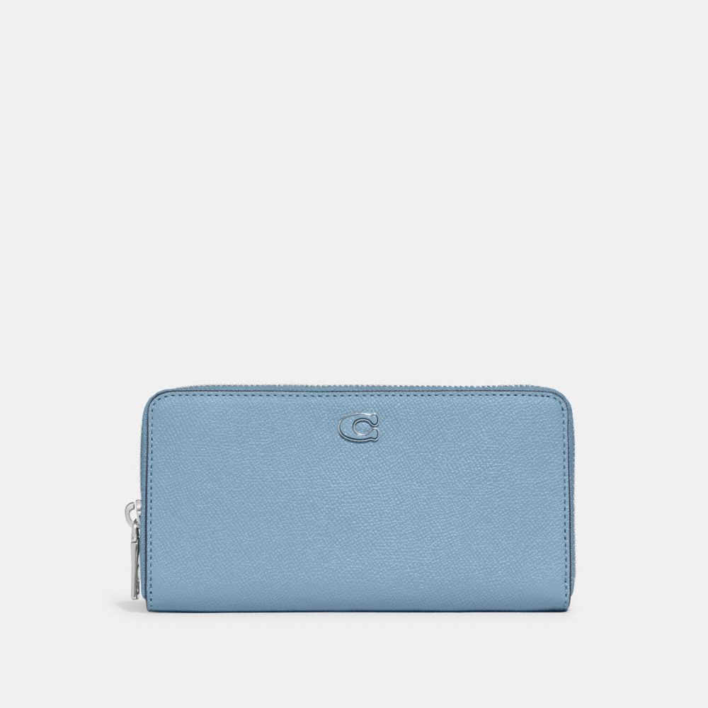 Coach Accordion Wallet With Signature Canvas Interior In Pool