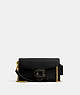 COACH®,TABBY CROSSBODY WRISTLET,Polished Pebble Leather,Mini,Brass/Black,Front View