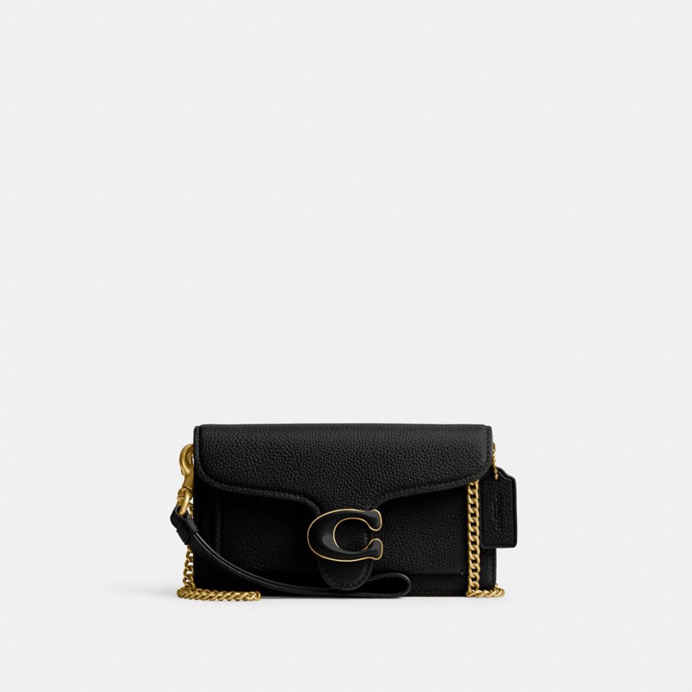 Coach Tabby Crossbody Wristlet In Brass/black