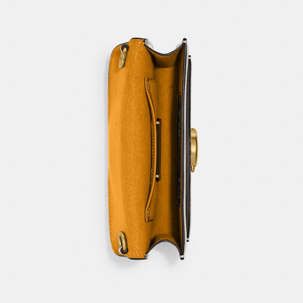 Coach Tabby Wristlet In Brass/chalk