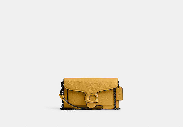 COACH®,TABBY CROSSBODY WRISTLET,Polished Pebble Leather,Mini,Pewter/Yellow Gold,Front View